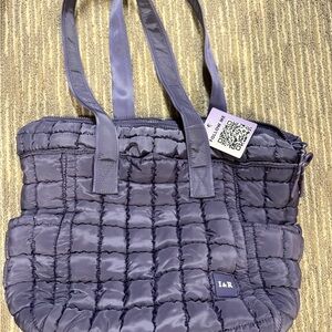 Iris and Rainbow Puff Tote - Cloud Purple